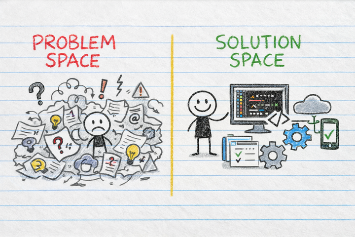 Mind the gap between problem and solution spaces